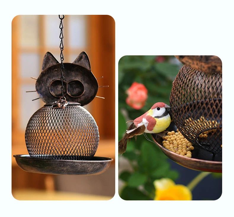Large-Capacity Metal Bird Feeder – Squirrel-Proof Outdoor Hanging Feeder