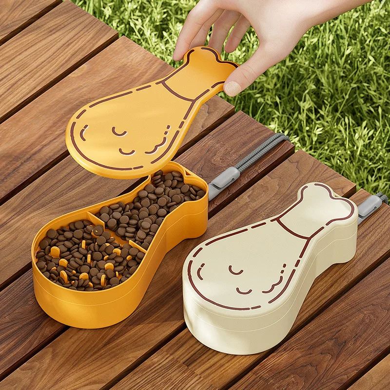 2-in-1 Portable Dog Water Bottle & Food Container – Large Capacity Travel Cup