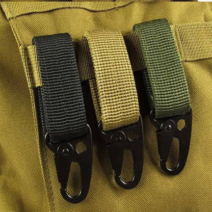 Nylon Carabiner Key Hook with MOLLE Webbing Buckle for Outdoor Gear