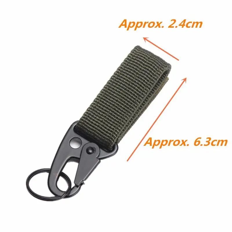 Nylon Carabiner Key Hook with MOLLE Webbing Buckle for Outdoor Gear