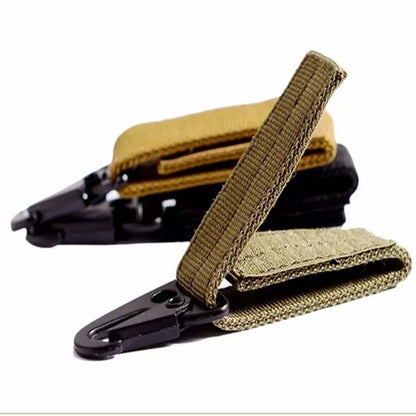 Nylon Carabiner Key Hook with MOLLE Webbing Buckle for Outdoor Gear