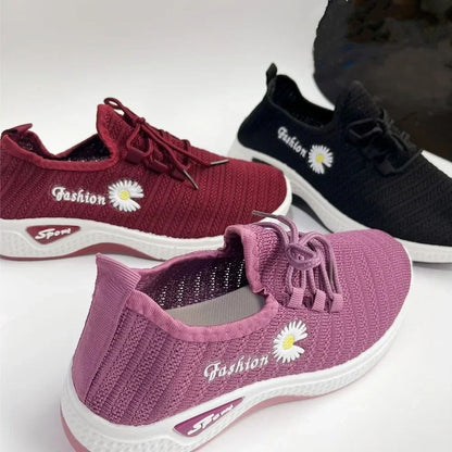 Women Running Shoes Breathable Soft Sole Casual Net Sneakers
