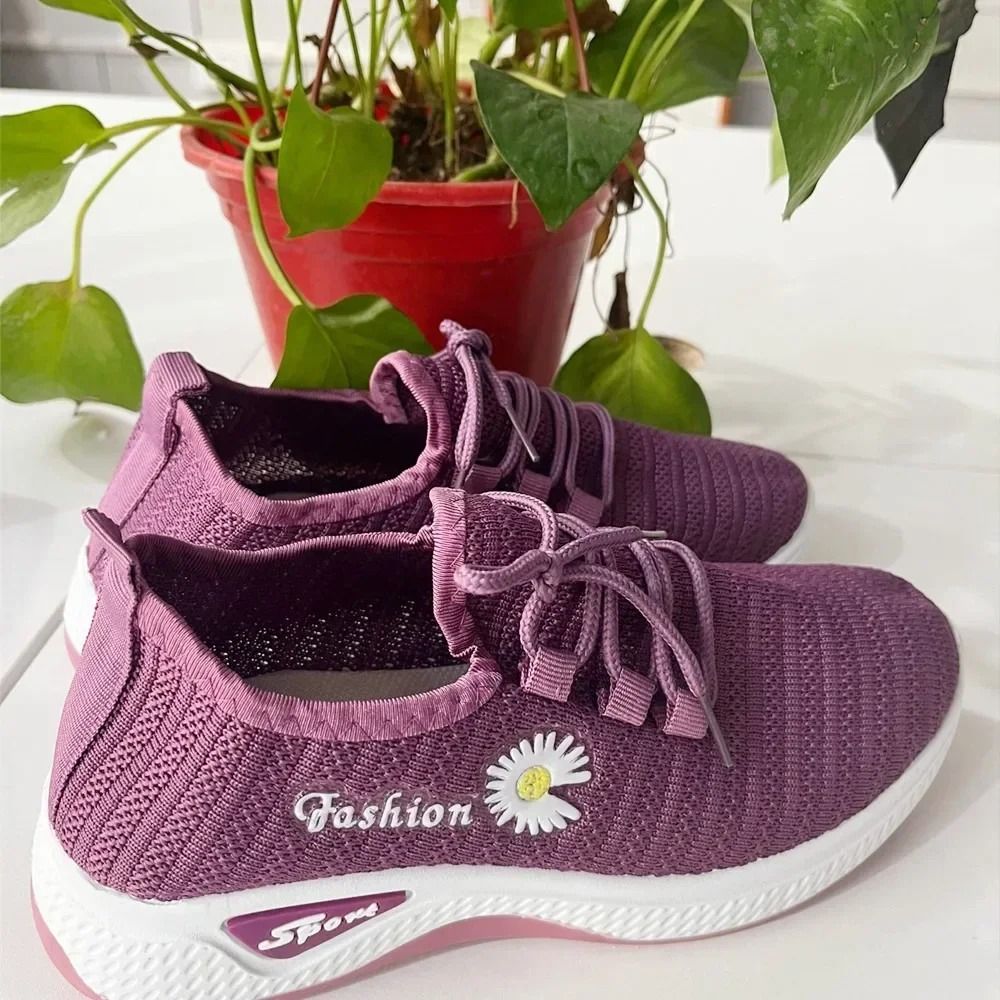 Women Running Shoes Breathable Soft Sole Casual Net Sneakers