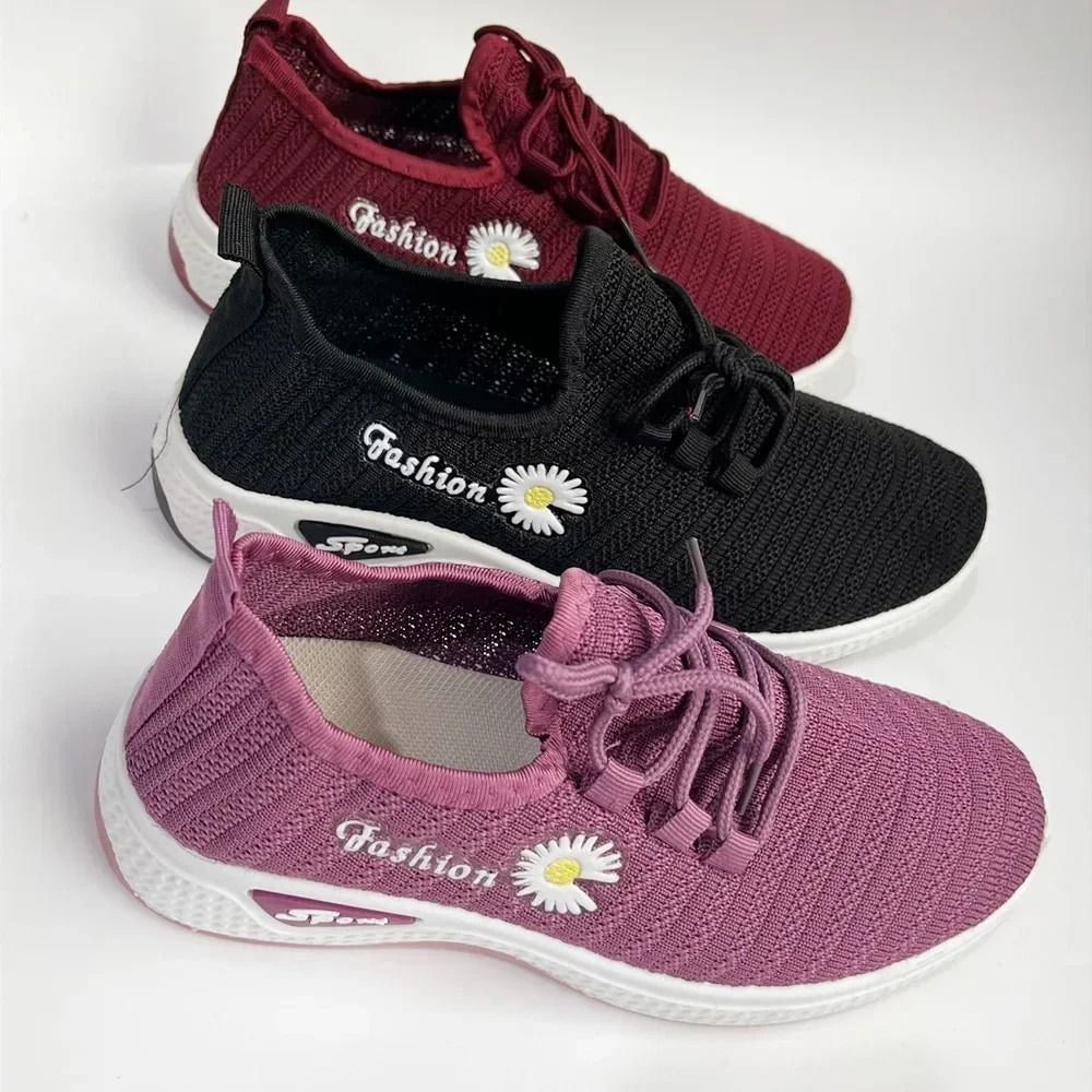 Women Running Shoes Breathable Soft Sole Casual Net Sneakers