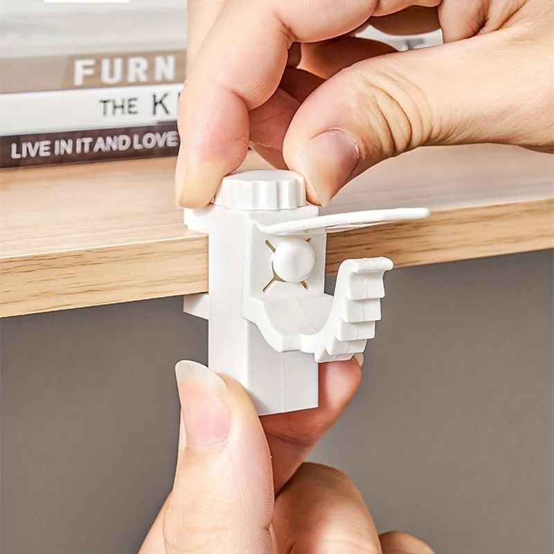 Space-Saving No-Drill Curtain Rod Bracket Set