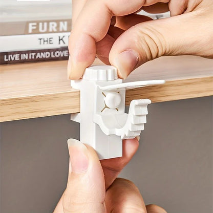 Space-Saving No-Drill Curtain Rod Bracket Set