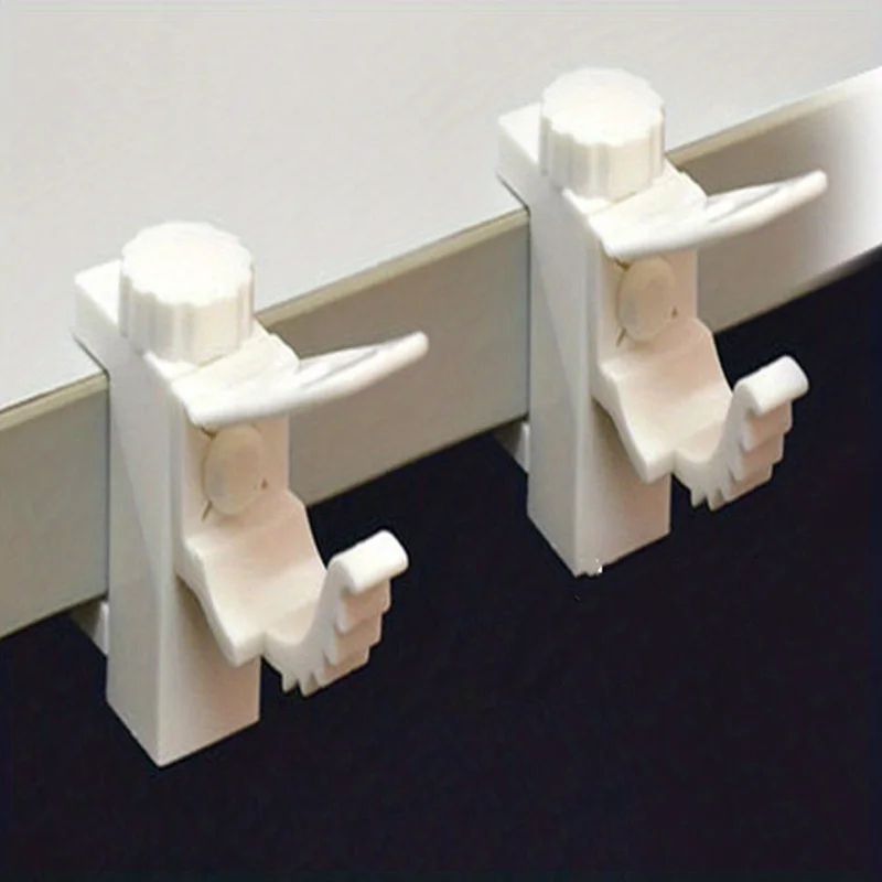 Space-Saving No-Drill Curtain Rod Bracket Set