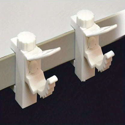 Space-Saving No-Drill Curtain Rod Bracket Set
