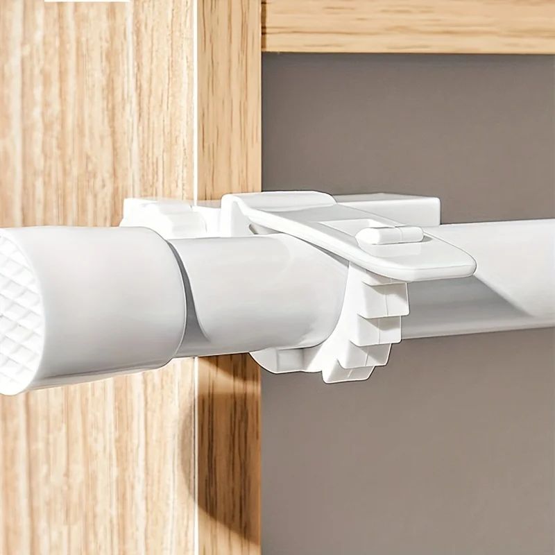 Space-Saving No-Drill Curtain Rod Bracket Set