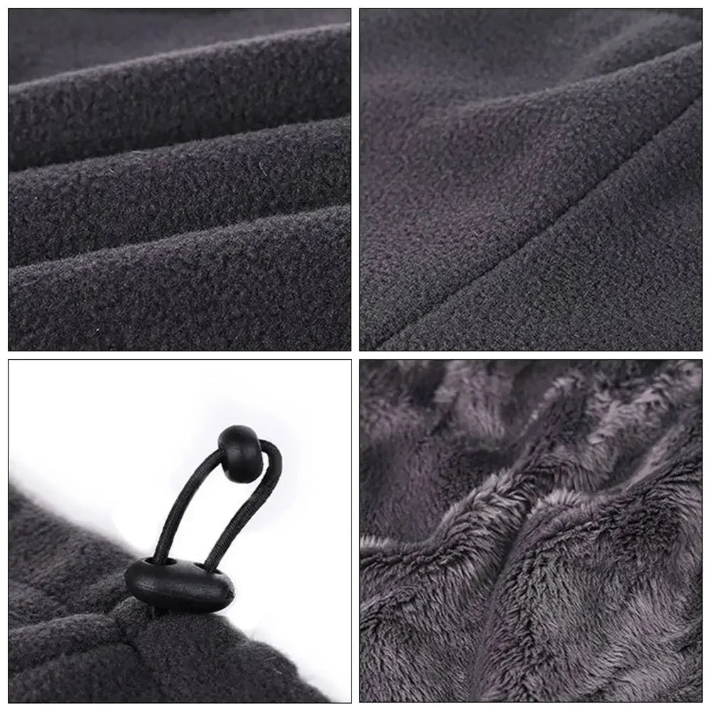 Fleece Neck Warmer for Men Women, Windproof Winter Motorcycle Mask, Outdoor Balaclava Face Mask for Hiking and Cycling
