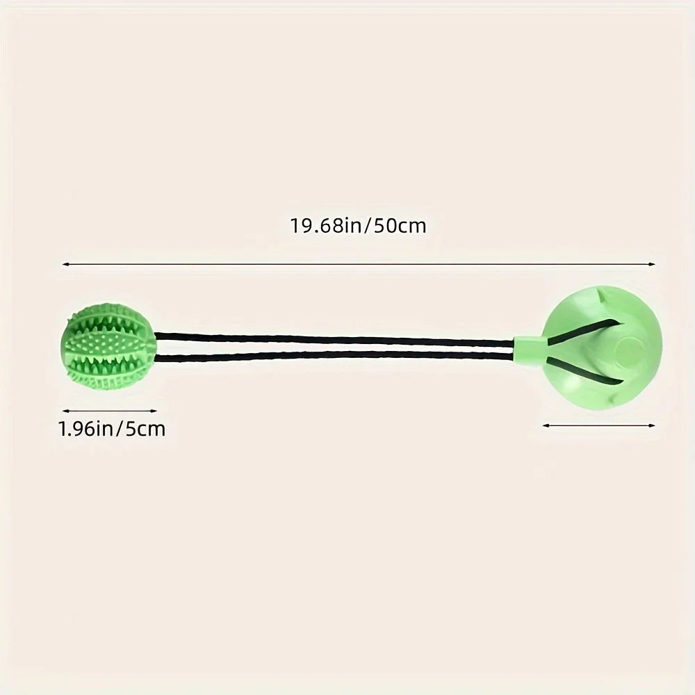 Durable Rubber Training Ball for Dogs, Interactive Suction Cup Toy, with Sound and Food Leakage