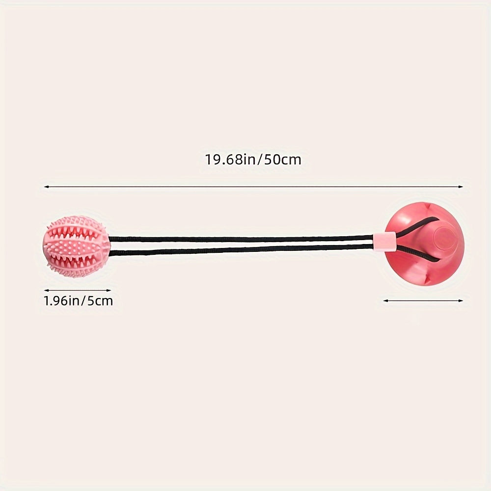 Durable Rubber Training Ball for Dogs, Interactive Suction Cup Toy, with Sound and Food Leakage