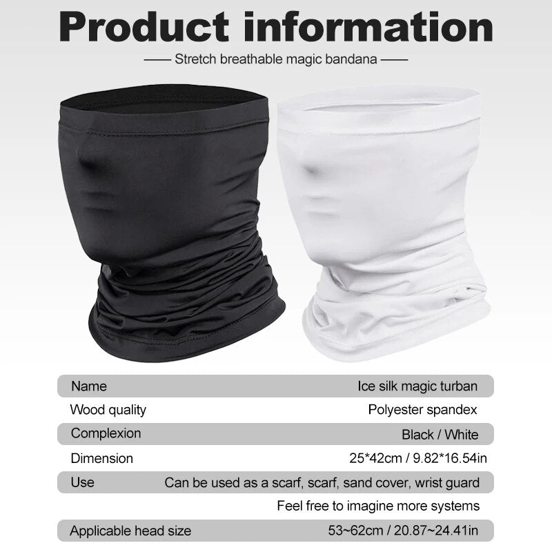 Breathable Fishing Training Sport UV Face Scarf Neck Gaiter Cycling Mask for Summer Sweat Absorption