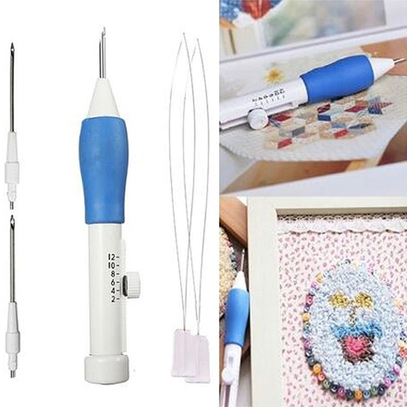 Embroidery Punch Needle Kit, Magic Needle Pen, Weaving Tool Set