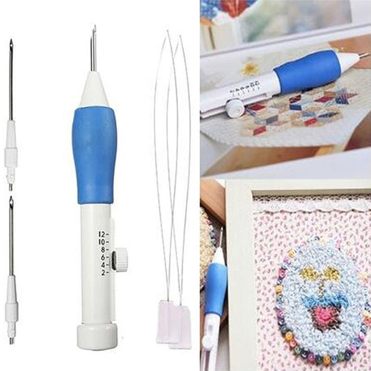 Embroidery Punch Needle Kit, Magic Needle Pen, Weaving Tool Set