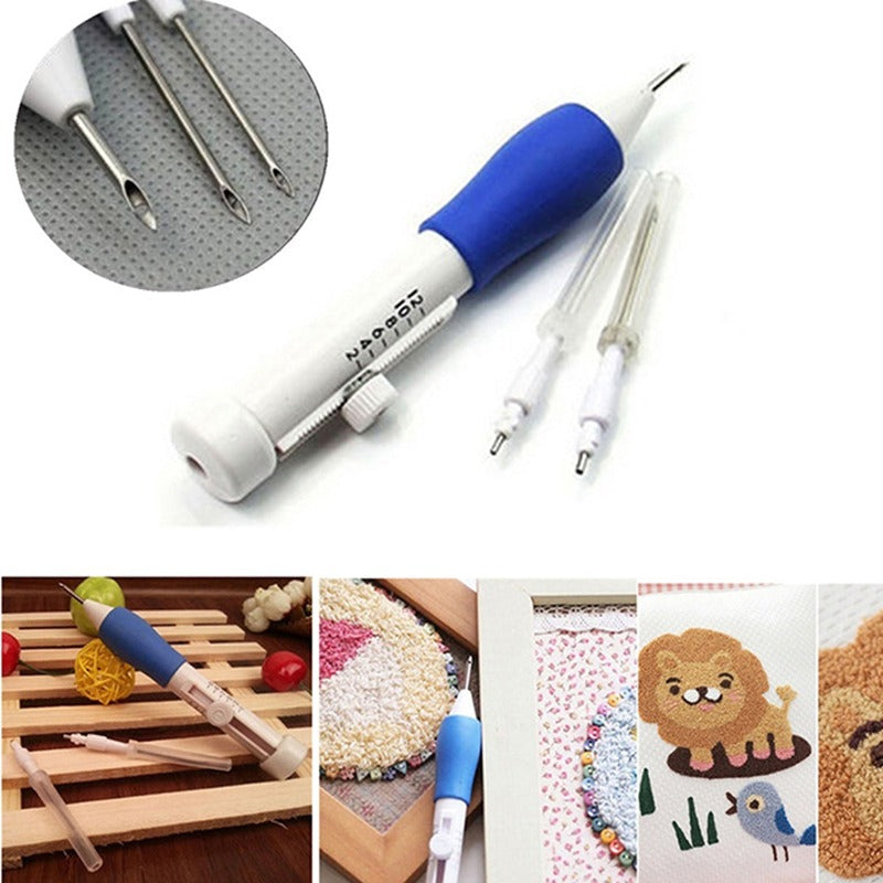 Embroidery Punch Needle Kit, Magic Needle Pen, Weaving Tool Set
