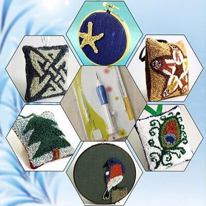 Embroidery Punch Needle Kit, Magic Needle Pen, Weaving Tool Set