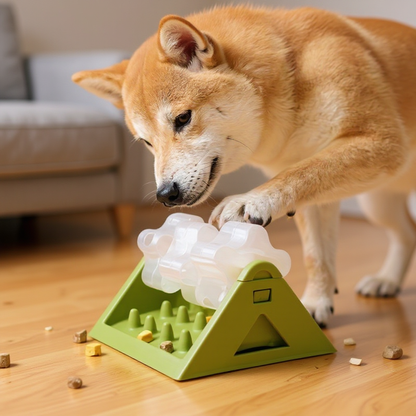 Durable Interactive Dog Food Dispenser, Slow-Feeding Puzzle Feeder, Leak-Proof Design for Healthier Digestion