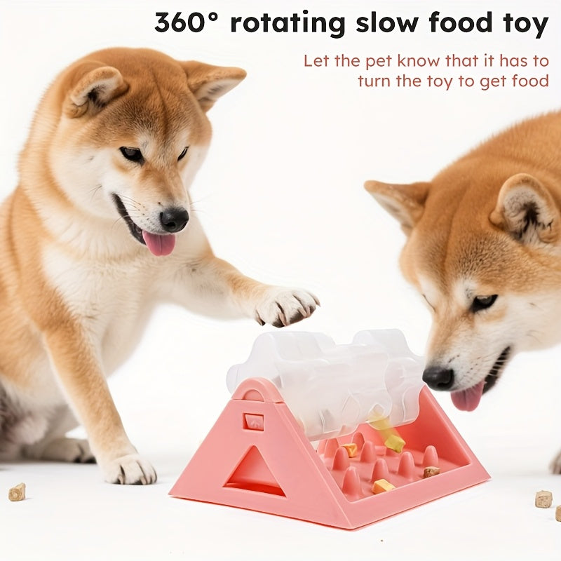 Durable Interactive Dog Food Dispenser, Slow-Feeding Puzzle Feeder, Leak-Proof Design for Healthier Digestion