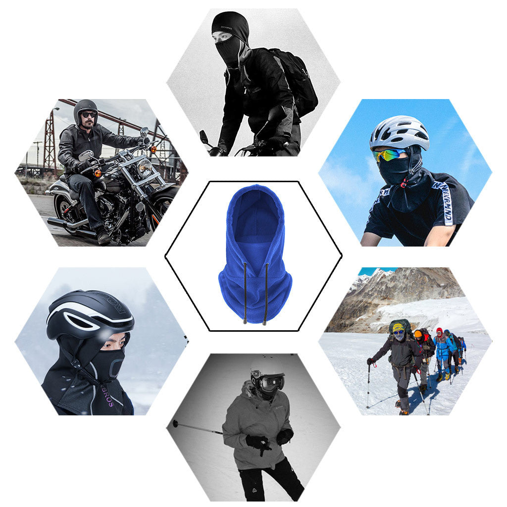 Polar Fleece Winter Cap, Windproof Cold Proof Mask, Adjustable Thermal Balaclava Ski Neck Cover for Cycling