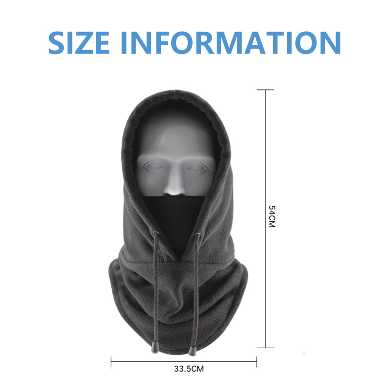 Polar Fleece Winter Cap, Windproof Cold Proof Mask, Adjustable Thermal Balaclava Ski Neck Cover for Cycling