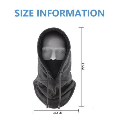 Polar Fleece Winter Cap, Windproof Cold Proof Mask, Adjustable Thermal Balaclava Ski Neck Cover for Cycling