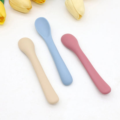 Baby Silicone Soft Feeding Spoon Set for Infants and Toddlers