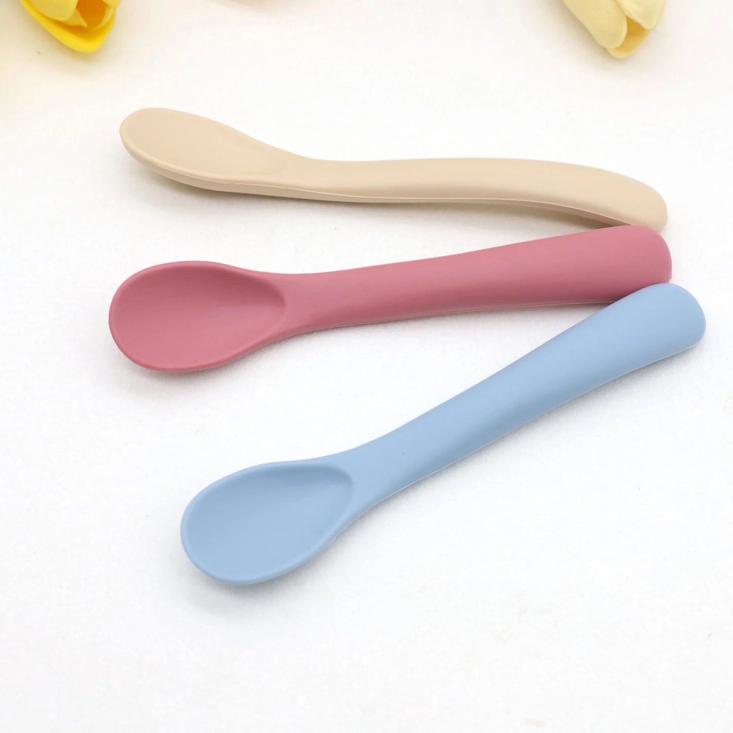Baby Silicone Soft Feeding Spoon Set for Infants and Toddlers