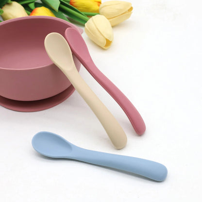 Baby Silicone Soft Feeding Spoon Set for Infants and Toddlers