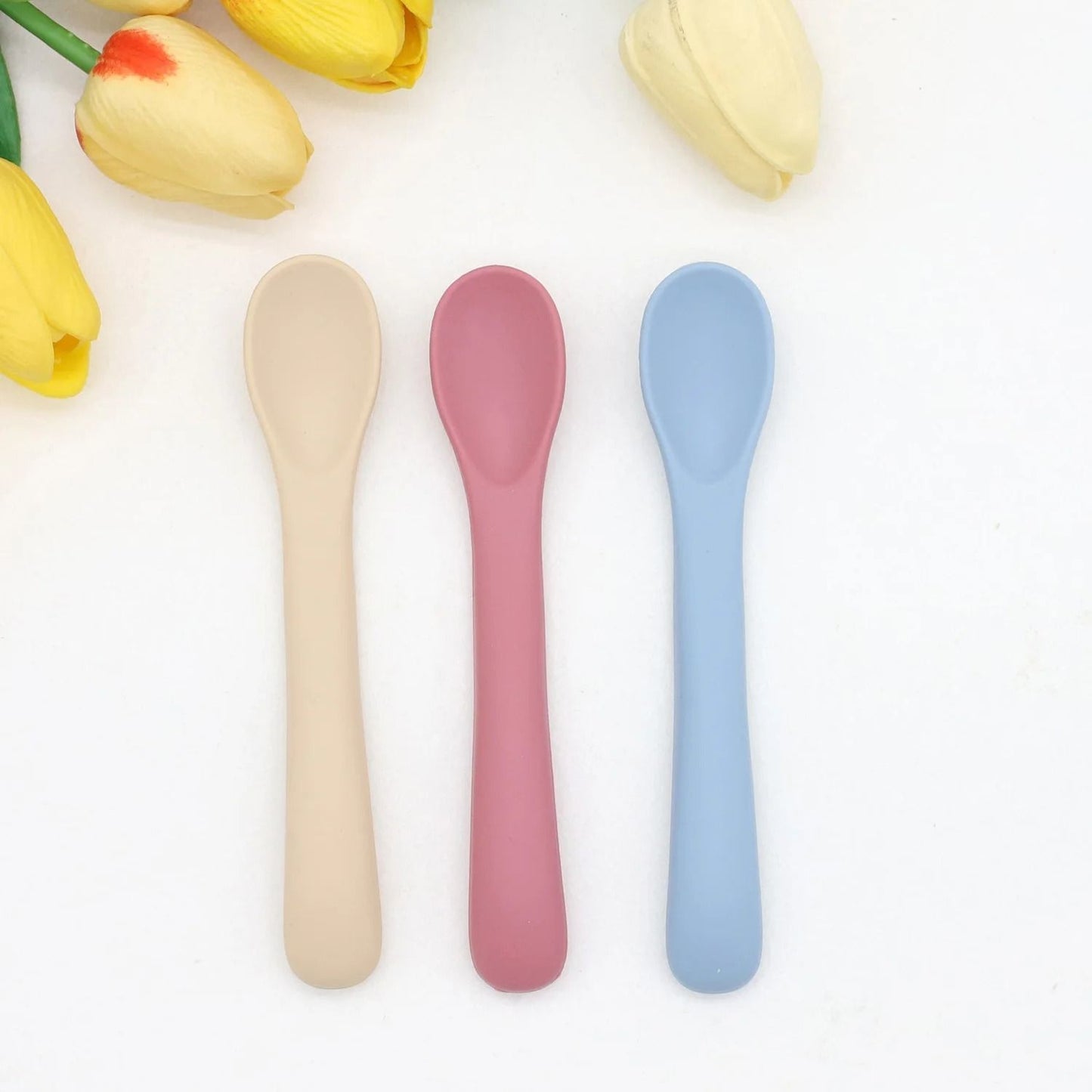 Baby Silicone Soft Feeding Spoon Set for Infants and Toddlers