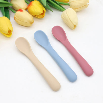 Baby Silicone Soft Feeding Spoon Set for Infants and Toddlers