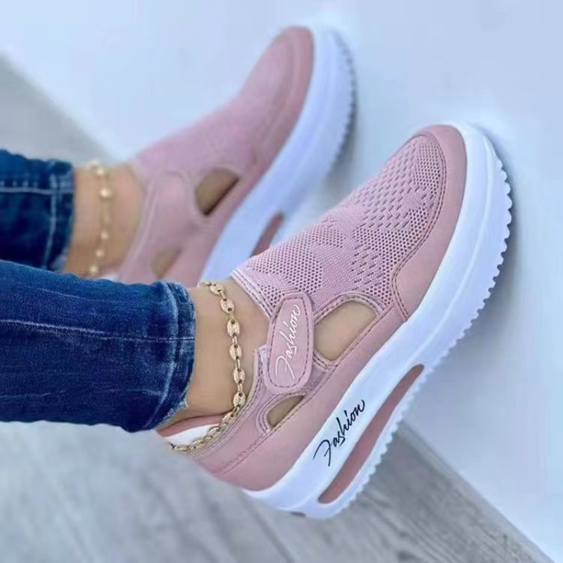Canvas Sneakers for Women Platform Tennis Shoes Hollow Out Casual Ladies Sport Shoes Female