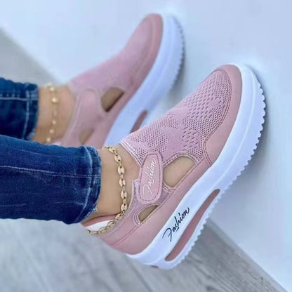 Canvas Sneakers for Women Platform Tennis Shoes Hollow Out Casual Ladies Sport Shoes Female
