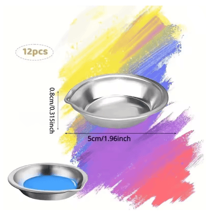 Stainless Steel Paint Mixing Cups Set
