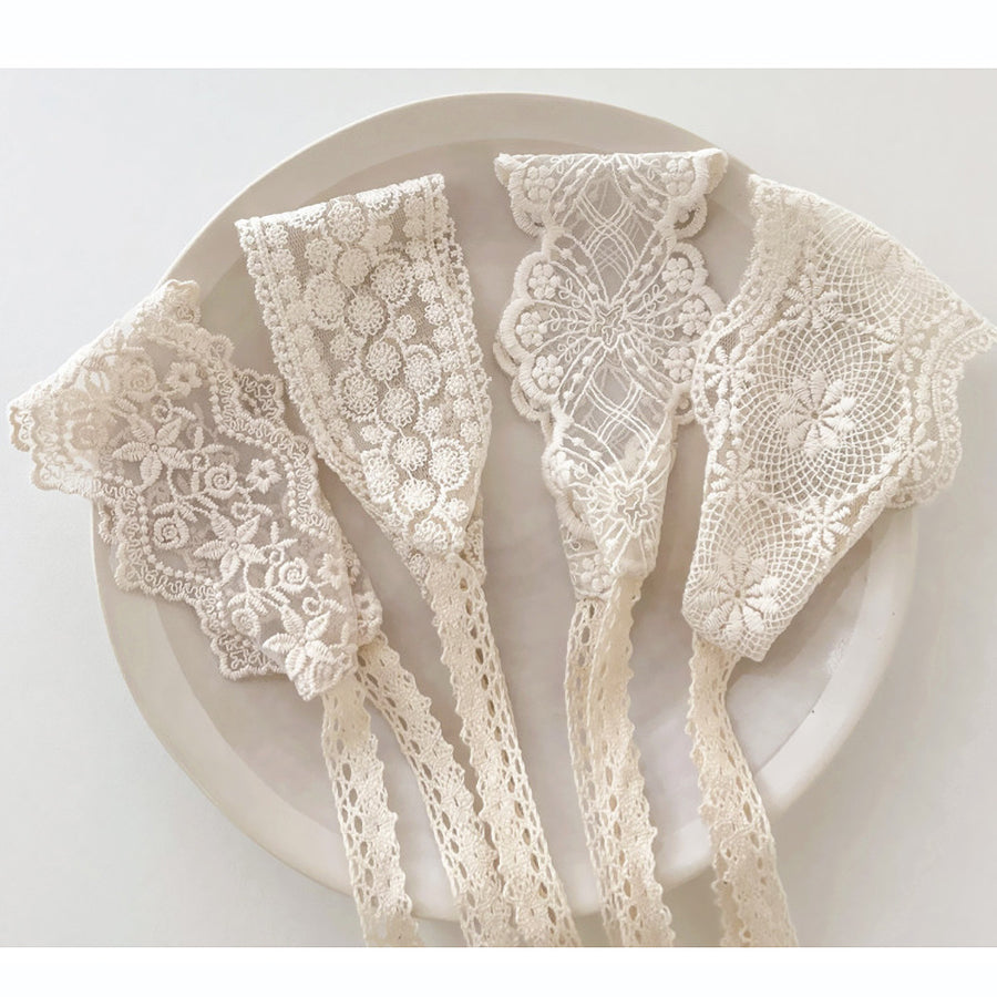 Baby Hair Accessories Hollow Headbands for Girls Elastic Lace White Floral Sweet Princess Hairband for Newborn