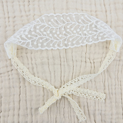 Baby Hair Accessories Hollow Headbands for Girls Elastic Lace White Floral Sweet Princess Hairband for Newborn