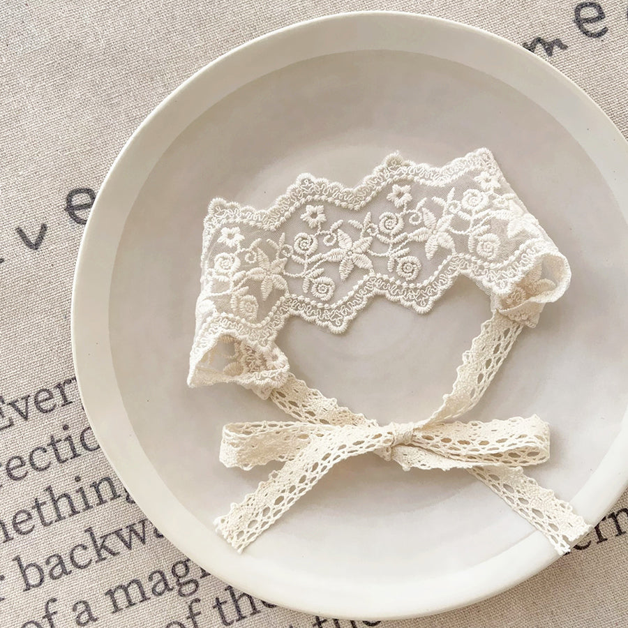 Baby Hair Accessories Hollow Headbands for Girls Elastic Lace White Floral Sweet Princess Hairband for Newborn