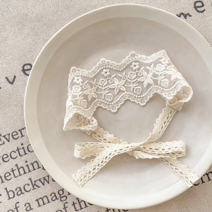 Baby Hair Accessories Hollow Headbands for Girls Elastic Lace White Floral Sweet Princess Hairband for Newborn