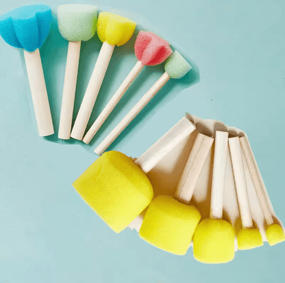Wooden Handle Sponge Painting Brush Set