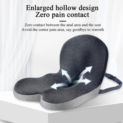 Premium Ergonomic Seat Cushion with Back Support - All-Day Comfort Pad for Office Chairs & Work From Home