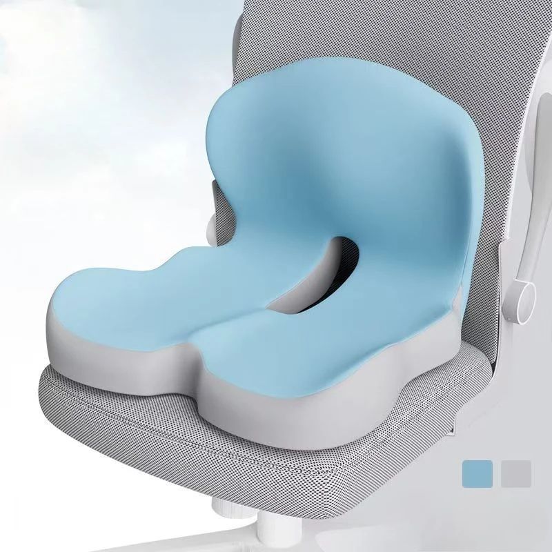Premium Ergonomic Seat Cushion with Back Support - All-Day Comfort Pad for Office Chairs & Work From Home