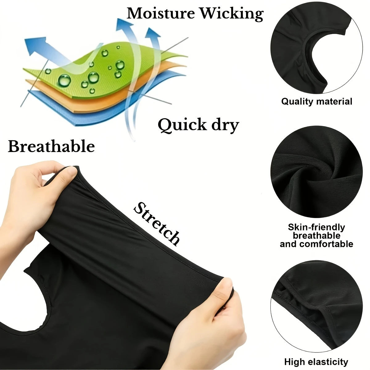 Sports Balaclava Quick-dry Full Face Mask, Breathable Beanies, Helmet Liner for Cycling, Running, Hiking, Fishing Hood