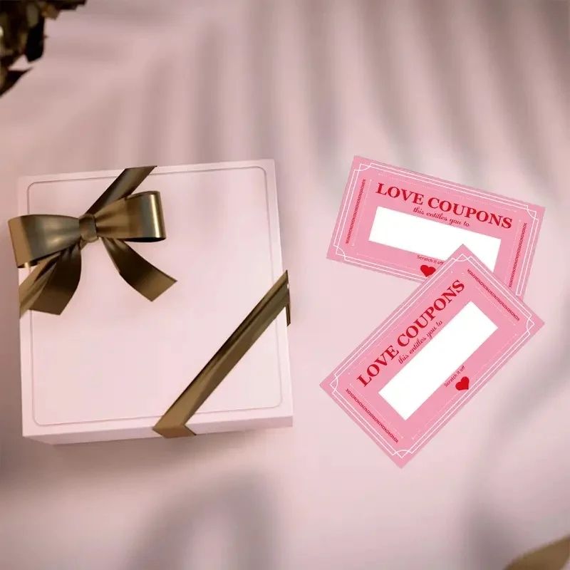 30 Pack Pink Lucky Scratch Cards for Party Games Surprise Gifts and Fun Interactions