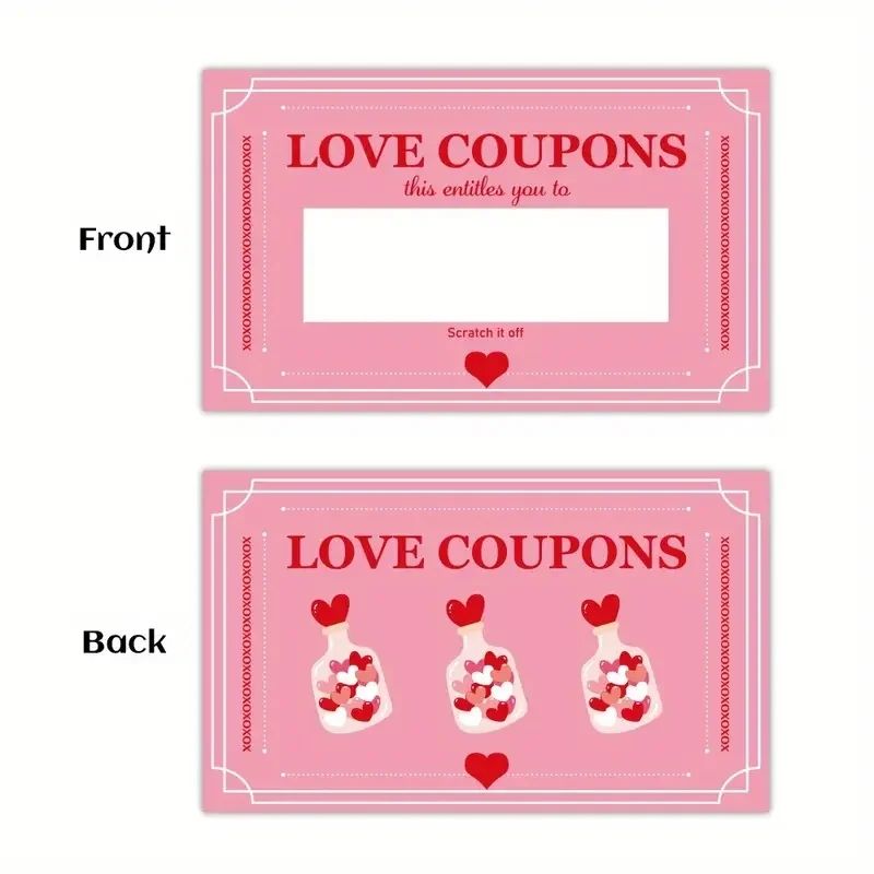 30 Pack Pink Lucky Scratch Cards for Party Games Surprise Gifts and Fun Interactions