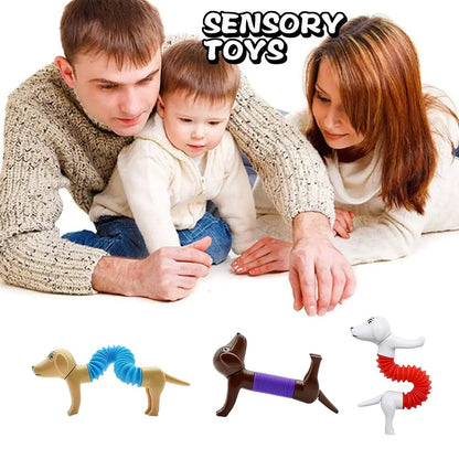 Bendy Buddies 4-Pack Sensory Pop Tubes