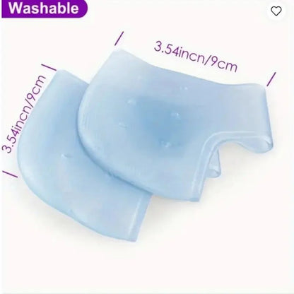 Washable Silicone Heel Protectors Blue Unisex Breathable Reusable Comfort Cushions