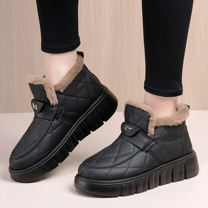 Waterproof Short Snow Boots Winter New Model Fleece Anti Slip Warm Women's Boots