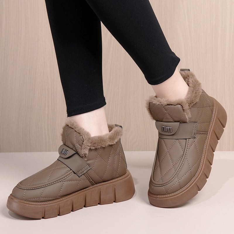 Waterproof Short Snow Boots Winter New Model Fleece Anti Slip Warm Women's Boots