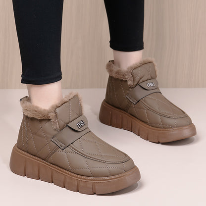 Waterproof Short Snow Boots Winter New Model Fleece Anti Slip Warm Women's Boots