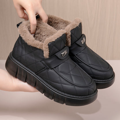 Waterproof Short Snow Boots Winter New Model Fleece Anti Slip Warm Women's Boots